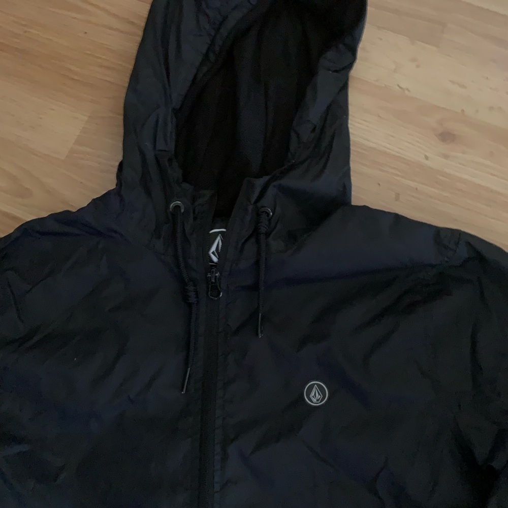 Volcom Black Hooded Windbreaker